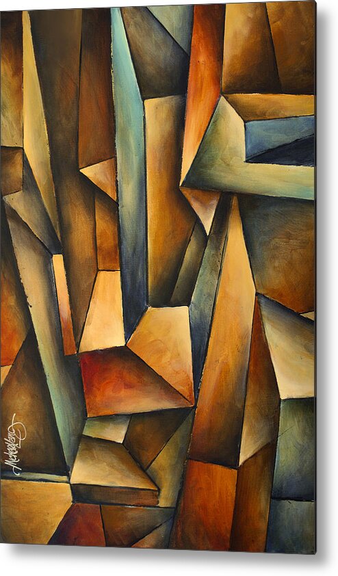 Abstract Art Metal Print featuring the painting 'madness' by Michael Lang