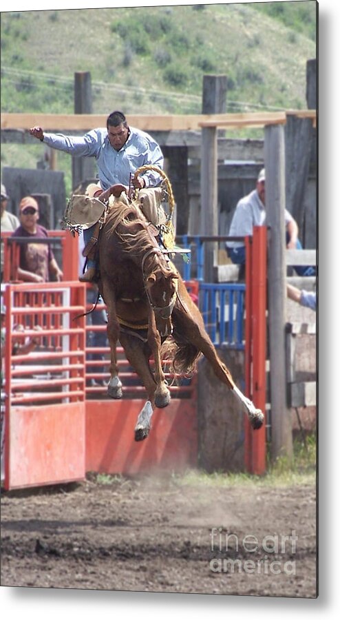 Rodeo Metal Print featuring the photograph Mid-Air by KD Johnson