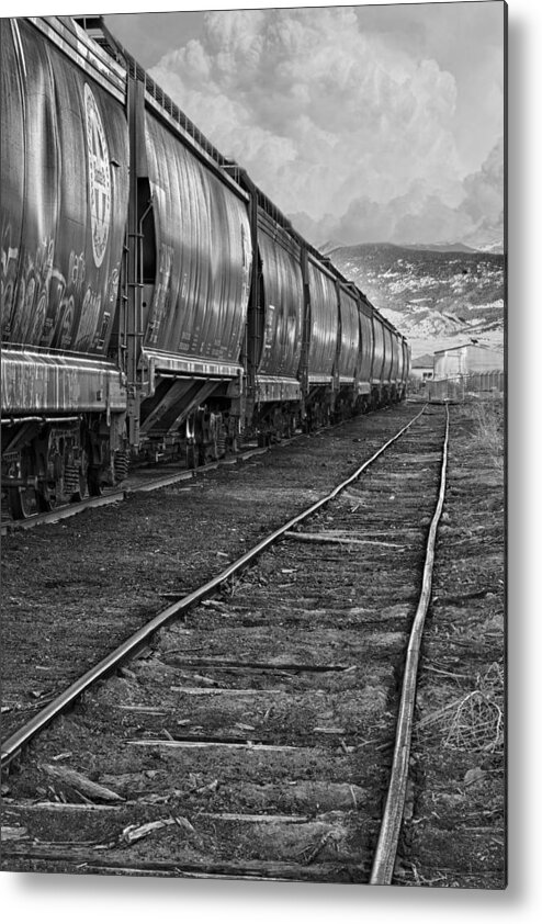 Train Metal Print featuring the photograph Next Tracks In Black and White by James BO Insogna