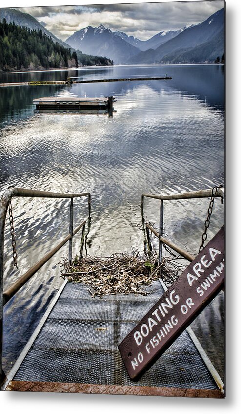 Washington Metal Print featuring the photograph No Fishing by Heather Applegate