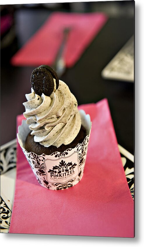 Assortment Metal Print featuring the photograph Oreo Cupcake by Malania Hammer