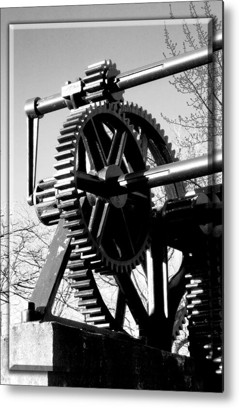 Gears Metal Print featuring the photograph Outer Workings by Greg Fortier