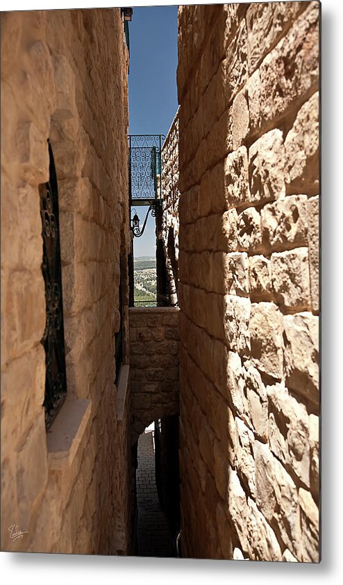 Endre Metal Print featuring the photograph Passageway In Sfat by Endre Balogh