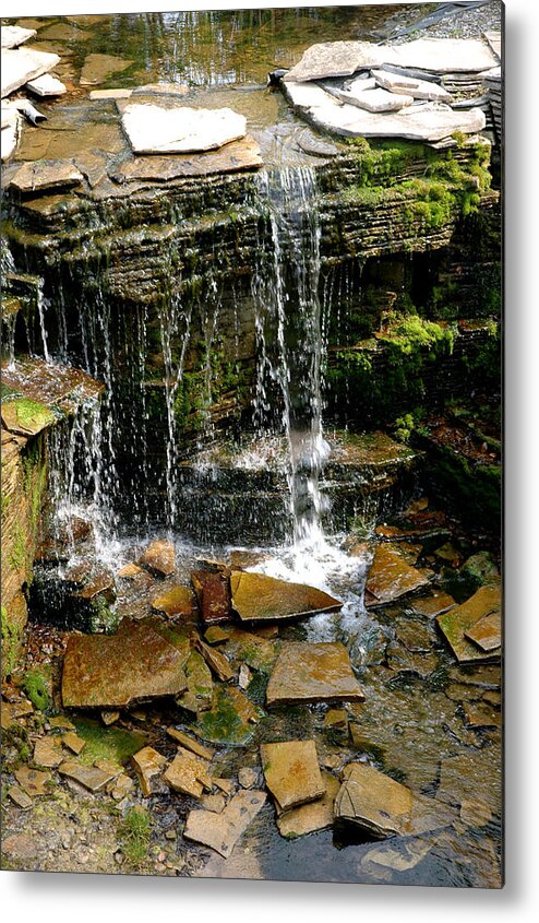 Usa Metal Print featuring the photograph Peaceful Rocks by LeeAnn McLaneGoetz McLaneGoetzStudioLLCcom