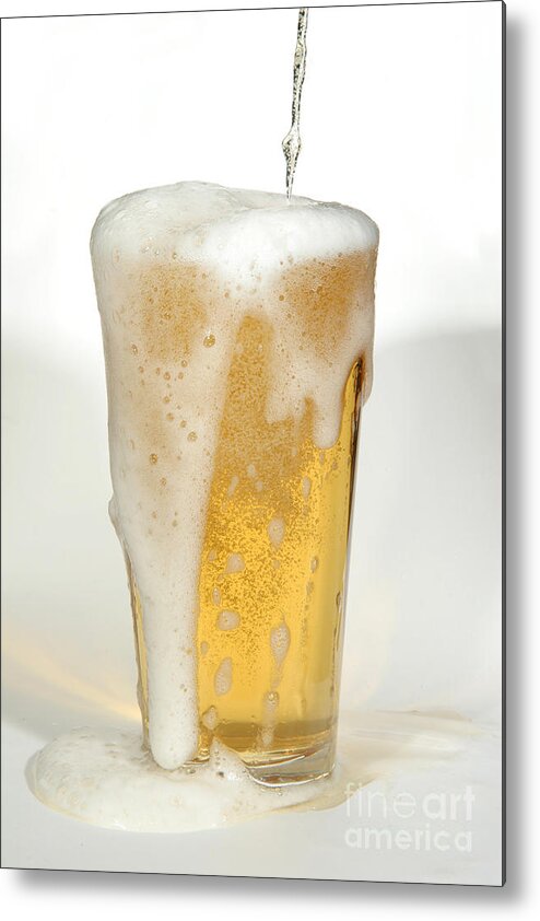 Beer Metal Print featuring the photograph Pouring Beer by Ted Kinsman