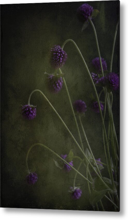 Floral Metal Print featuring the photograph Purple drops by Carolyn D'Alessandro