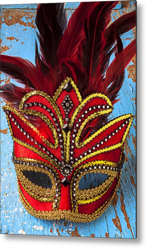 Red Mask Metal Print featuring the photograph Red Mask by Garry Gay