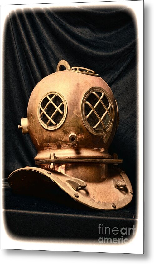 Paul Ward Metal Print featuring the photograph Steampunk - Diving - Diving Helmet by Paul Ward