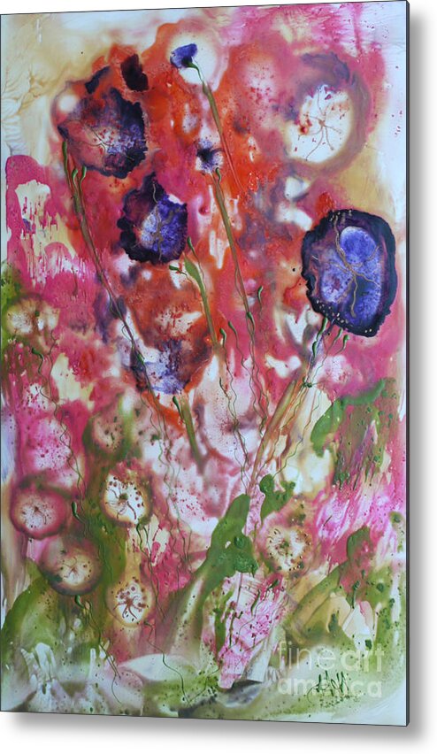 Encaustic Metal Print featuring the painting Summer Optimism by Heather Hennick