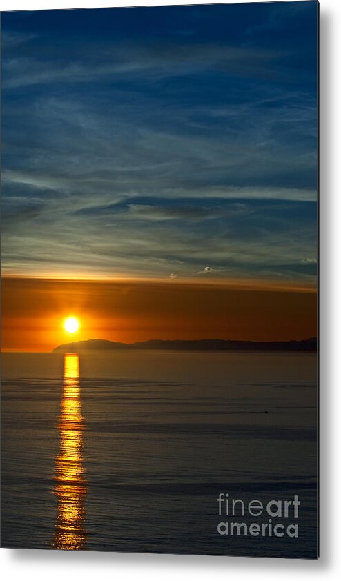 California Metal Print featuring the photograph Sunset over Catalina by Sonny Marcyan