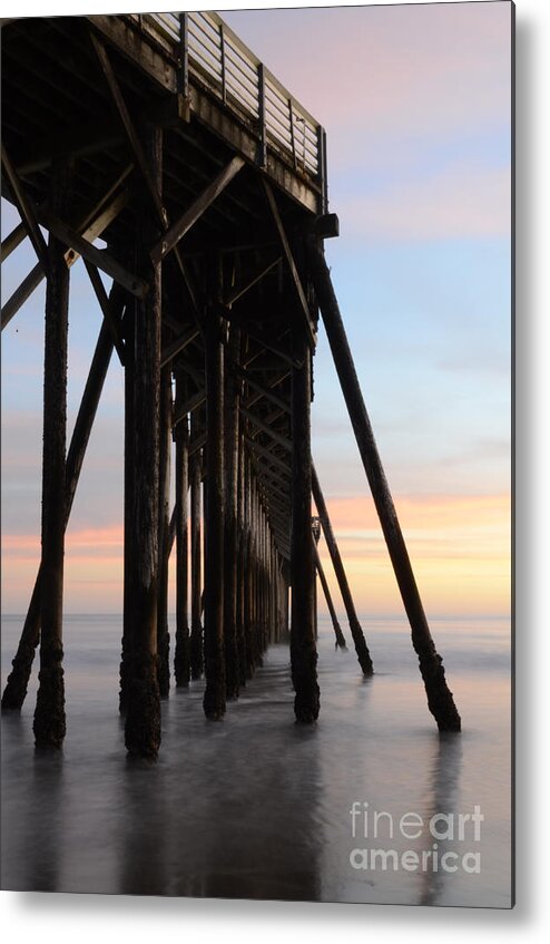 San Simeon Metal Print featuring the photograph Sunset Pier California 3 by Bob Christopher