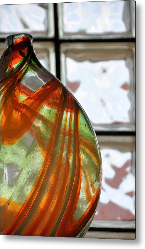 Still Life Metal Print featuring the photograph Swirls And Squares by Jan Amiss Photography