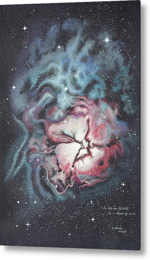 Outer Space Metal Print featuring the painting The Trifid Nebula by Patsy Sharpe