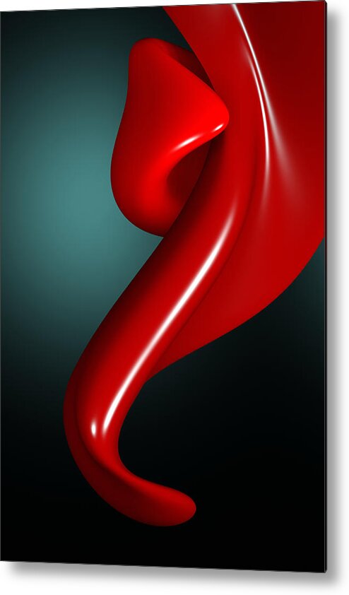 Tongue Play Metal Print featuring the digital art Tongue Play by Richard Rizzo