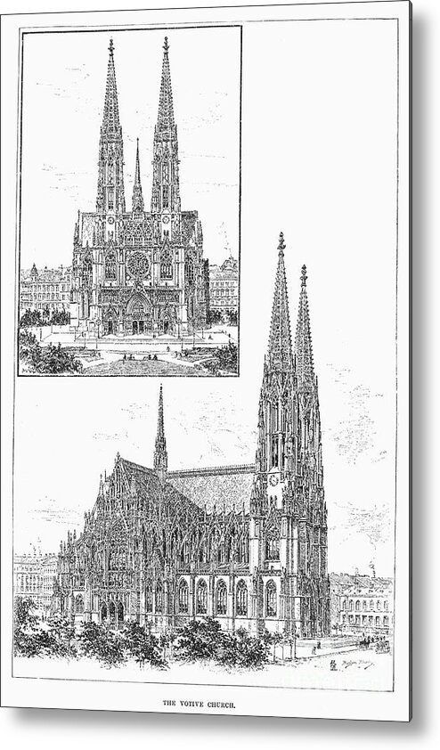 1889 Metal Print featuring the photograph Vienna: Votive Church by Granger