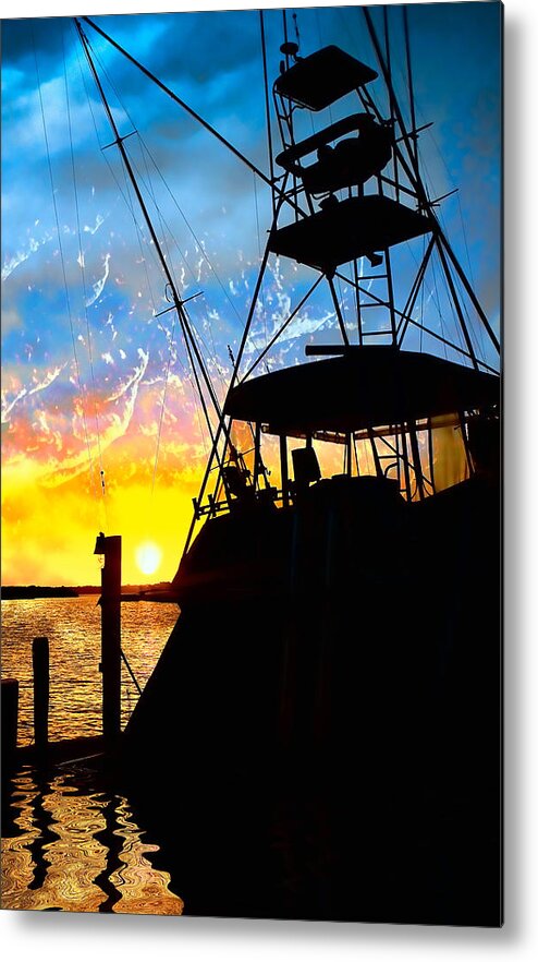 Fishing Metal Print featuring the photograph Waiting for Daybreak by Stephen Warren