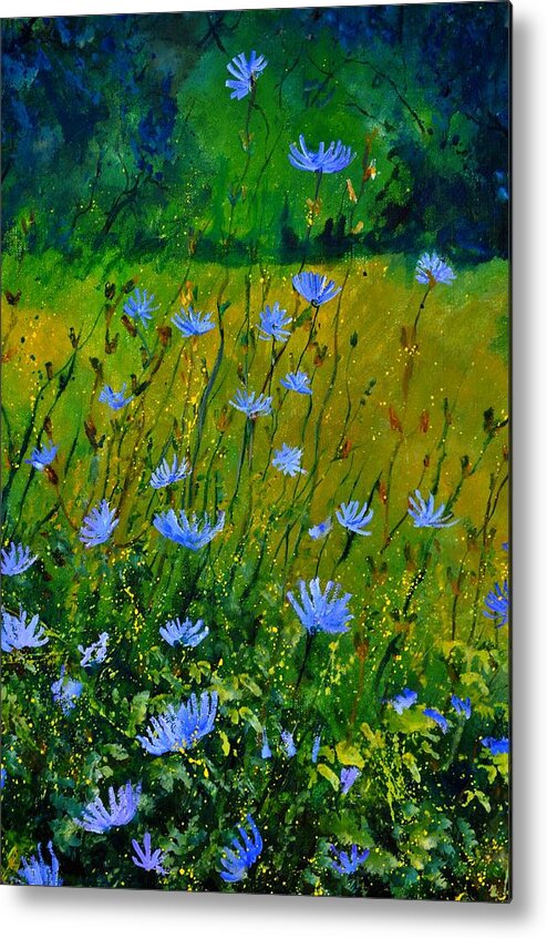 Floral Metal Print featuring the painting Wild Flowers 911 by Pol Ledent