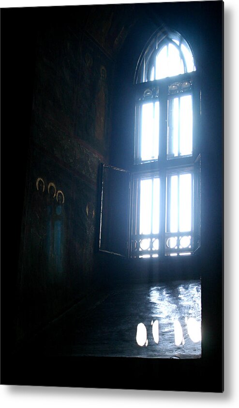 Slatina Monastery Metal Print featuring the photograph Window at Slatina Monastery by Emanuel Tanjala