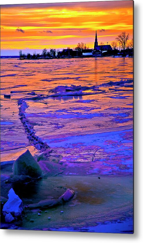 Ice Metal Print featuring the photograph Winter Ice by Burney Lieberman