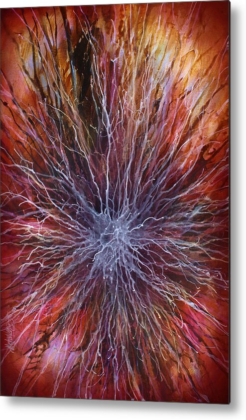 Abstract Metal Print featuring the painting ' Thorn' by Michael Lang