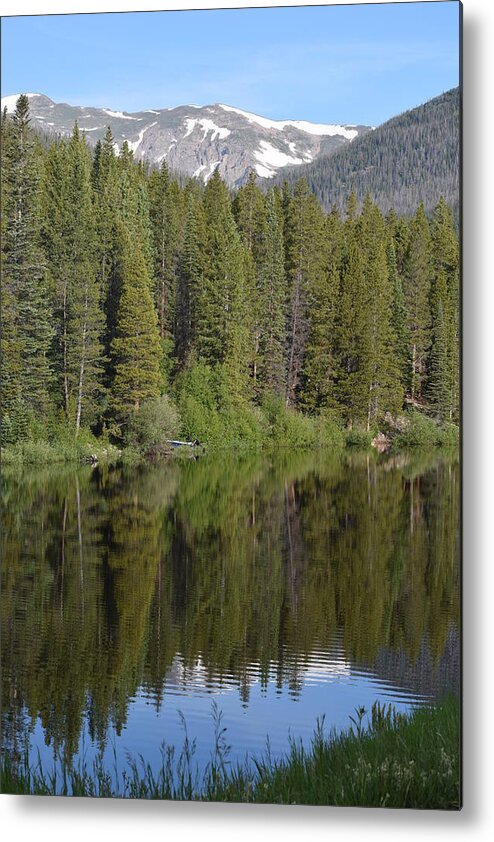Blue Metal Print featuring the photograph Chambers Lake Hwy 14 CO by Margarethe Binkley