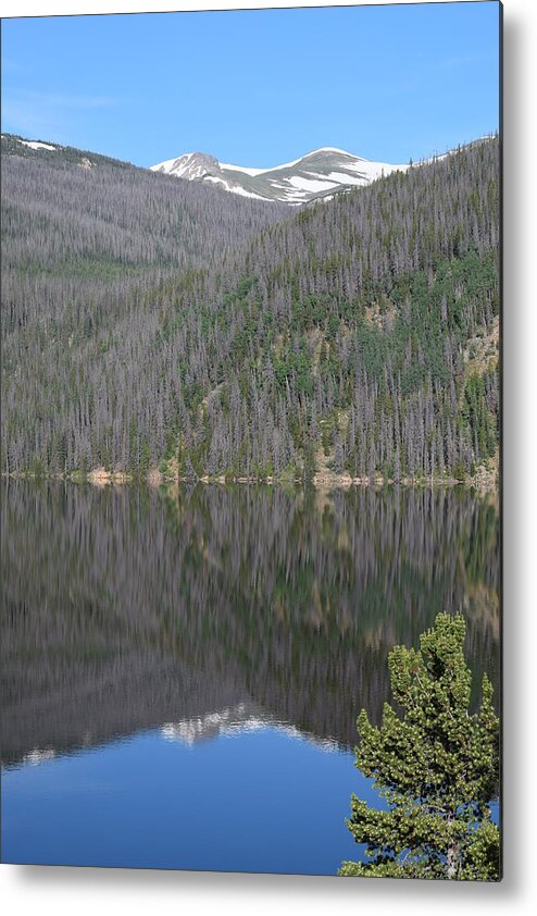 Mountains Metal Print featuring the photograph Chambers Lake Reflection Hwy 14 CO by Margarethe Binkley