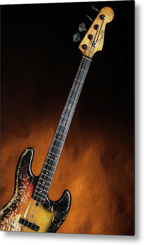 Fender Jazz Bass Metal Print featuring the photograph 06.1834 011.1834c Jazz Bass 1969 Old 69 #061834 by M K Miller