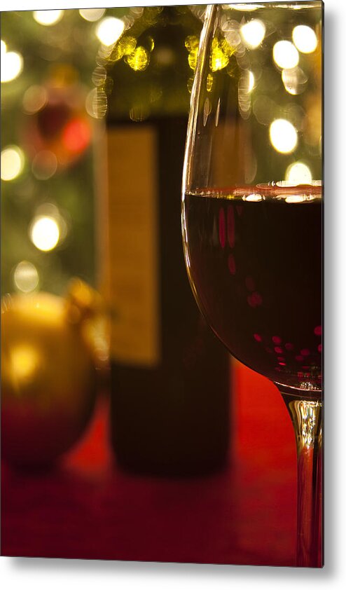 Christmas Metal Print featuring the photograph A Drink by the Tree #3 by Andrew Soundarajan