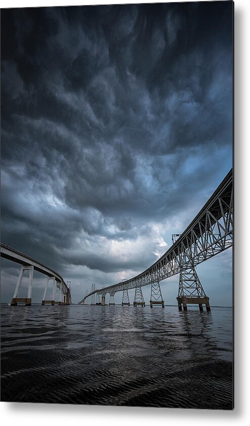 Maryland Metal Print featuring the photograph Between The Bridge #1 by Robert Fawcett