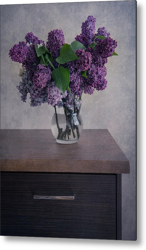 Lilac Metal Print featuring the photograph Bouquet of fresh lilacs #1 by Jaroslaw Blaminsky