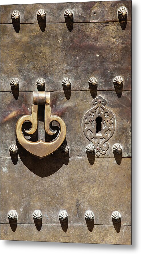 David Letts Metal Print featuring the photograph Brass Door Knocker by David Letts