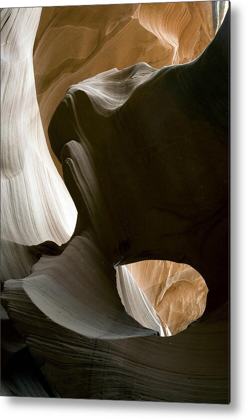 Abstract Metal Poster featuring the photograph Canyon Sandstone Abstract #1 by Mike Irwin