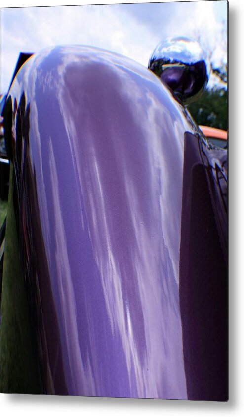Cars Metal Print featuring the photograph Car reflection 12 #1 by Karl Rose