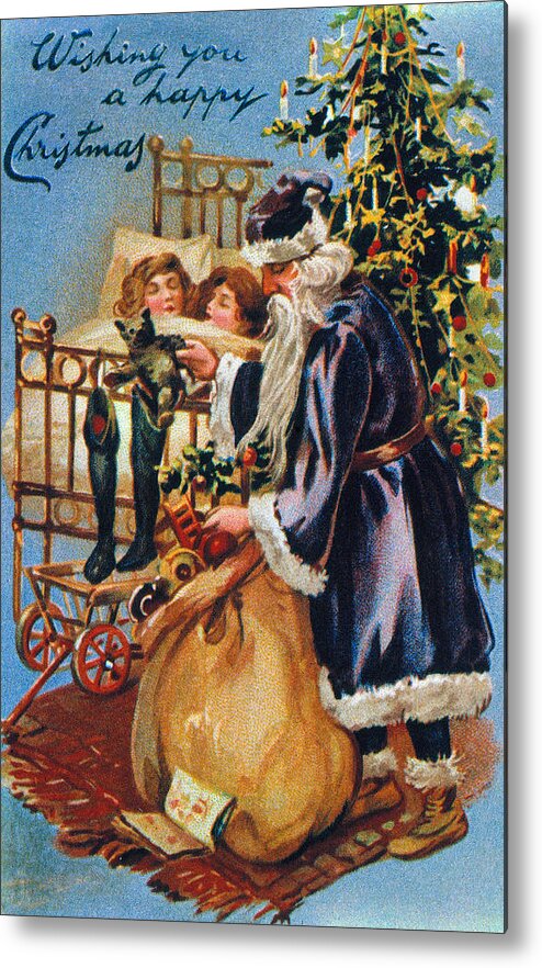 19th Century Metal Print featuring the photograph Christmas Card #1 by Granger