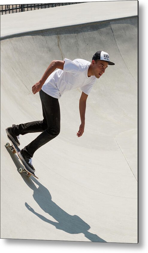 California Metal Print featuring the photograph Colombian Skater Cris Arevalo at Pala Skatepark San Diego Califo #1 by Adam Rainoff