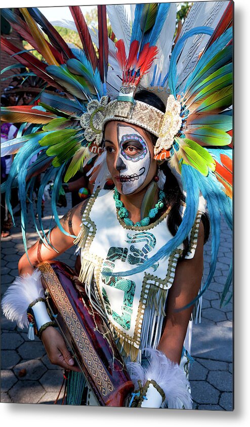 Day Of The Dead Metal Print featuring the photograph Dia de los Muertos - Day of the Dead 10 15 11 Procession #1 by Robert Ullmann