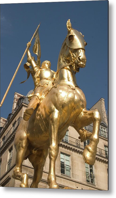 Golden Metal Print featuring the photograph Joan of Arc #1 by Carl Purcell