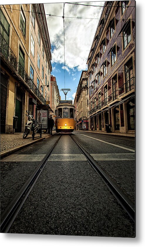 Lisbon Metal Print featuring the photograph Light #1 by Jorge Maia