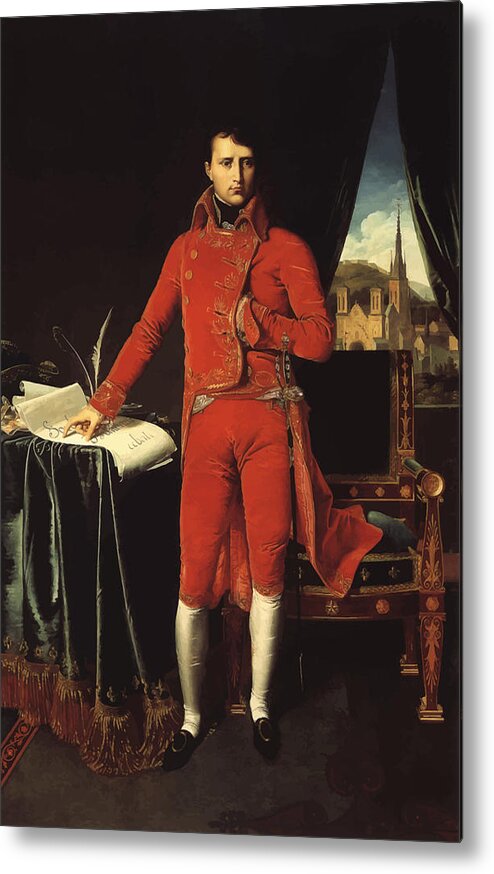 Napoleon Metal Print featuring the painting Napoleon Bonaparte by War Is Hell Store