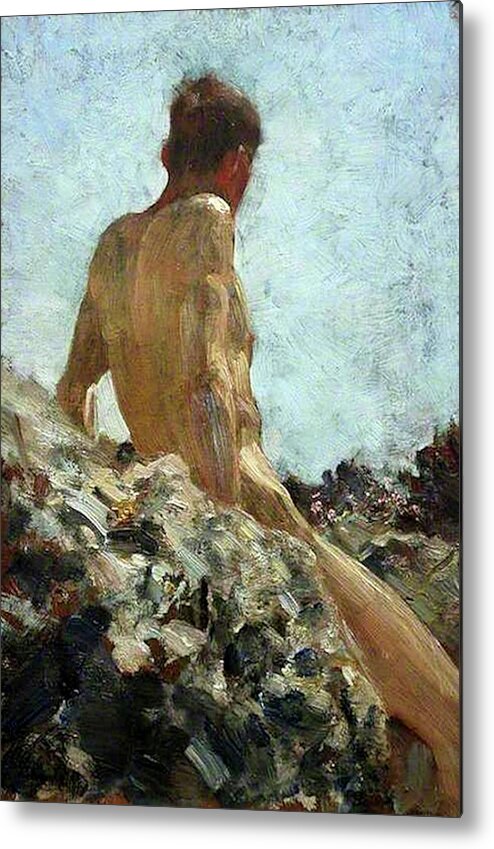 Henry Metal Print featuring the painting Nude Study by Henry Scott Tuke