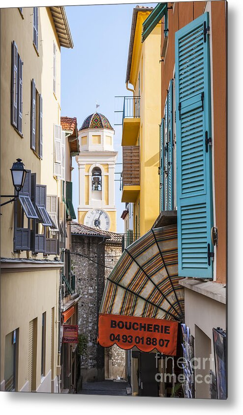 Villefranche-sur-mer Metal Print featuring the photograph Old town in Villefranche-sur-Mer 2 by Elena Elisseeva