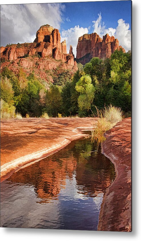 Cathedral Rock Metal Print featuring the photograph Reflections of Cathedral Rock #1 by Leda Robertson