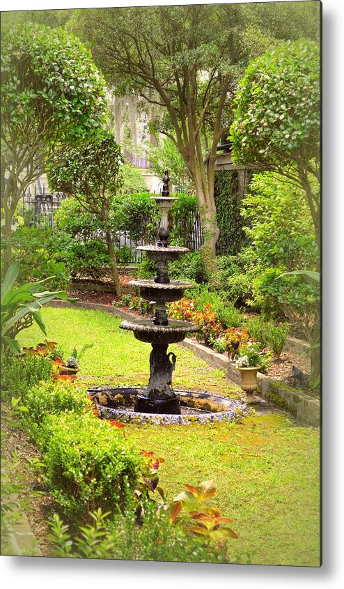 Savannah Metal Print featuring the photograph Savannah garden by Linda Covino