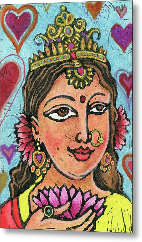 Jennifer Mazzucco Metal Print featuring the mixed media Sita #1 by Jennifer Mazzucco