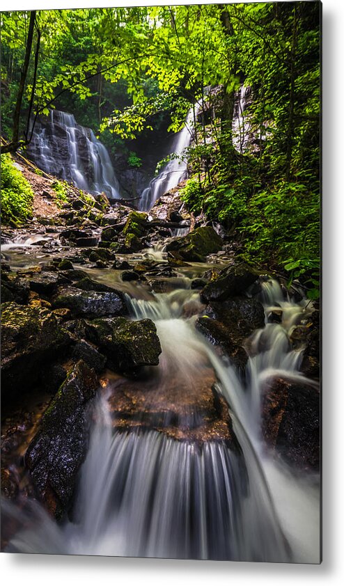 Blue Metal Print featuring the photograph Soco Falls #1 by Serge Skiba