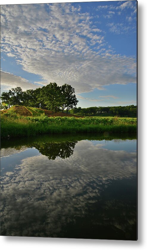 Glacial Park Metal Print featuring the photograph Sunrise Reflected in Nippersink Creek in Glacial Park #1 by Ray Mathis