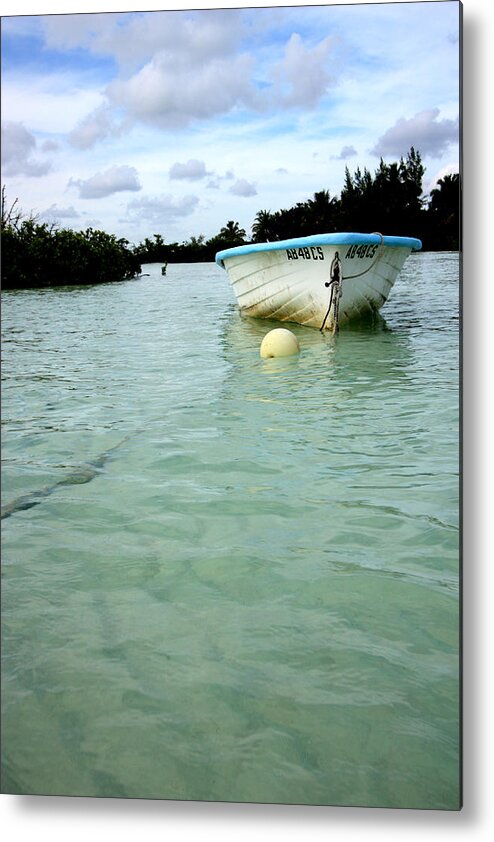 Boats Metal Print featuring the photograph Tied Up #1 by Mary Haber