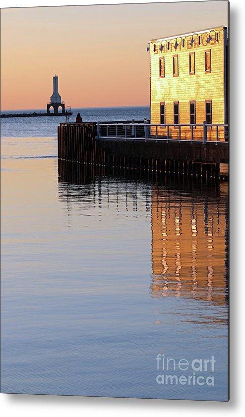 Port Washington Metal Print featuring the photograph Time to reflect by Eric Curtin