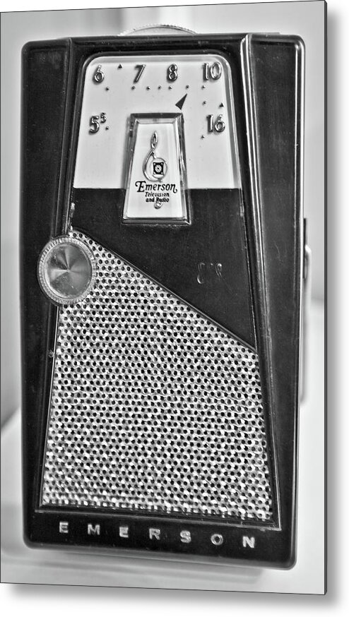 Transistor Metal Print featuring the photograph Transistor Radio Blown Up by Matthew Bamberg