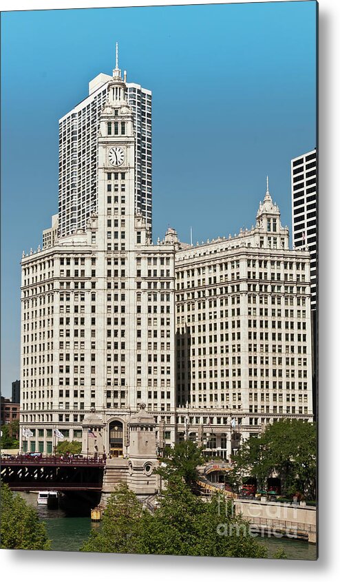Chicago Metal Print featuring the photograph Wrigley Building by David Levin